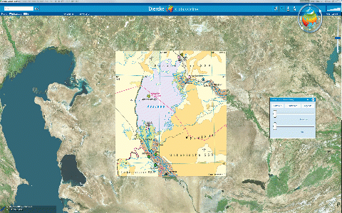 Diercke Globus: Überblendkarten am Beispiel Aralsee